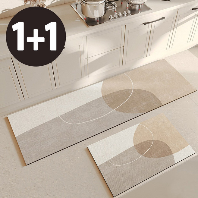 [1+1] 앤시오 빨아쓰는 규조토 발매트 세트, B