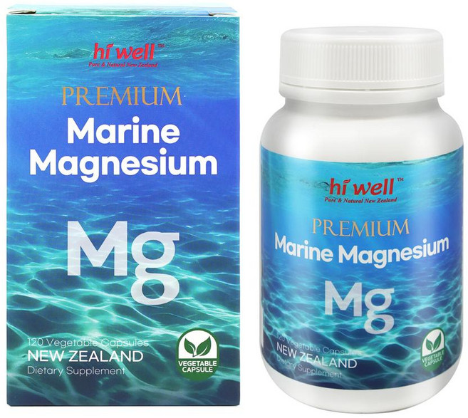 뉴질랜드 하이웰 Hi Well Marine Magnesium 프리미엄 마린 마그네슘 캡슐, 60정, 1개