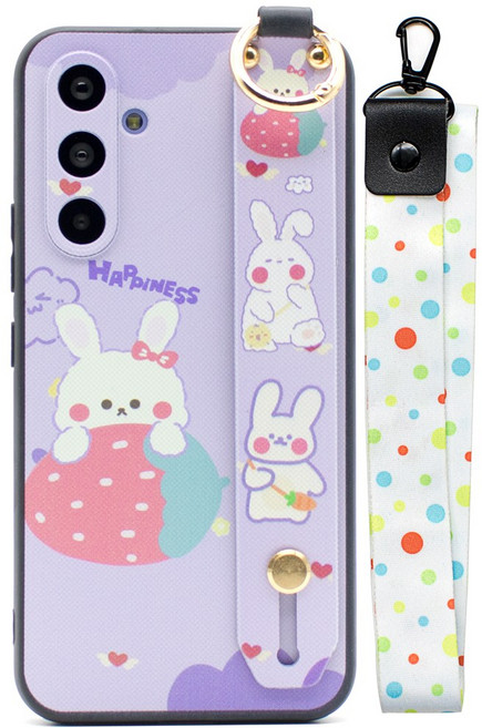 폰플리 핑거스트랩 도트 목걸이 휴대폰 케이스