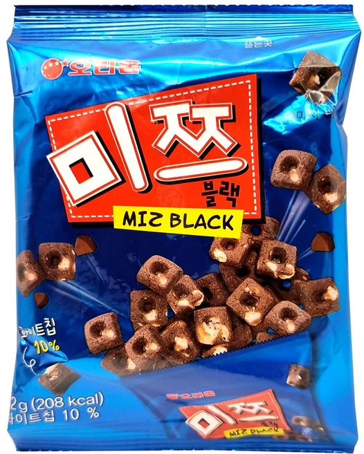 오리온 미쯔 블랙 스낵 과자, 42g, 12개 - 쿠팡