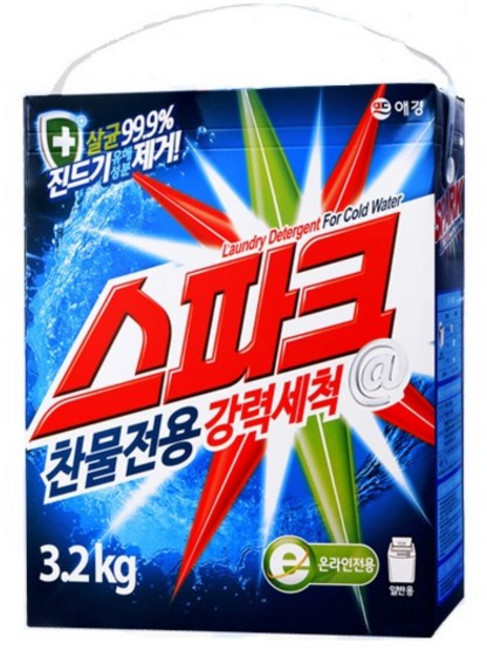 스파크 찬물전용 강력세척 분말세제, 3.2kg, 1개