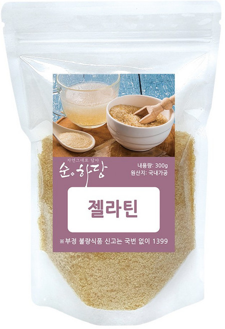 순하당 국내가공 젤라틴 가루 분말, 300g, 1개