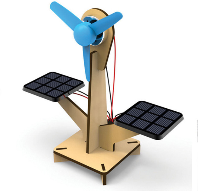 태양광 풍력 발전기 풍차 만들기(전지판2개)