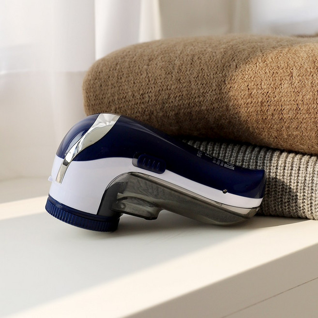 아이프리 세탁소용 충전식 USB 보풀제거기, 화이트 + 블루, FX-814