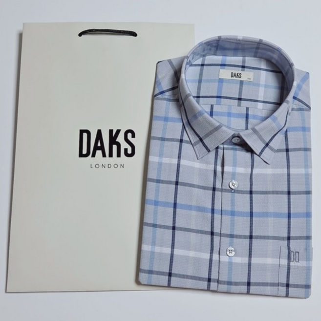 닥스 간절기 체크 반팔 셔츠