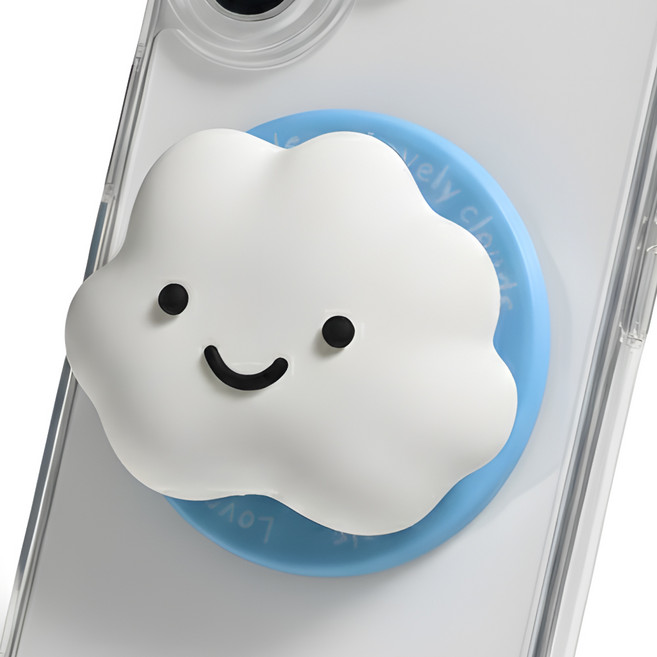 구름 캐릭터 초강력 맥세이프 스마트톡, 1개, 화이트