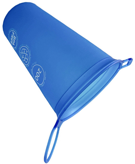 200ml 캠핑 소프트 워터 컵 접이식 스포츠 워터 컵 접이식 소프트 물병, 파랑색