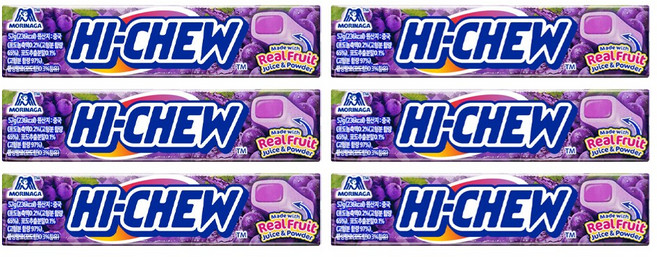 모리나가 하이츄 포도맛, 57g, 6개