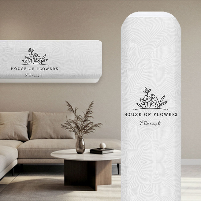 블루N 스탠드+벽걸이 2in1 에어컨 커버 세트, 03 2in1세트 하우스 그레이