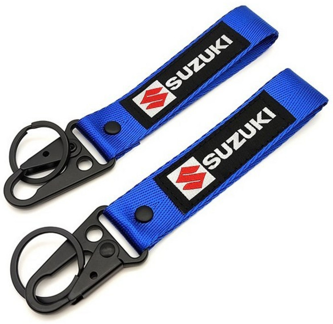 오토바이 키홀더 키링 야마하 가와사키 스즈키 혼다 열쇠고리 호환, 1개, 스즈키 블루
