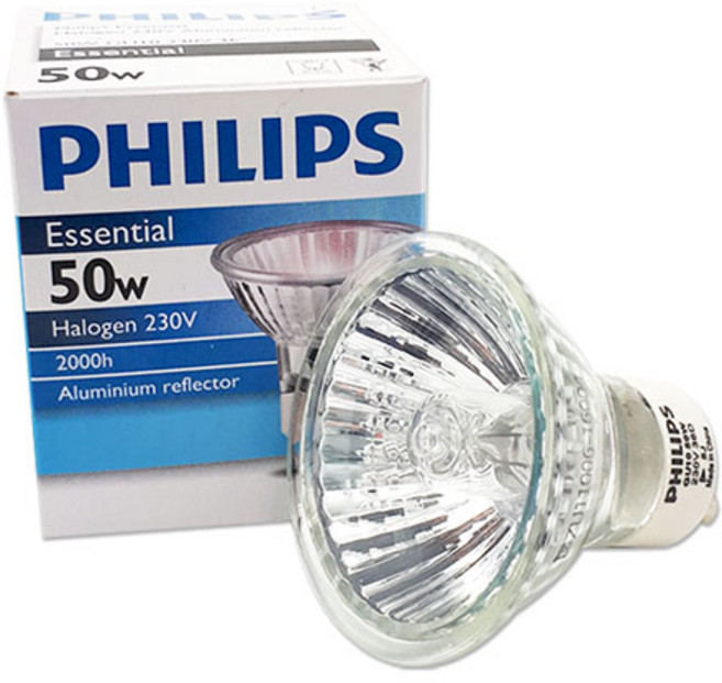 필립스 할로겐램프 MR16 GU10 50W 36도 전구색