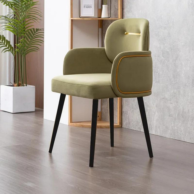 라이트 홈 다이닝 체어 체크무늬 등받이 의자, 2. green, 1개