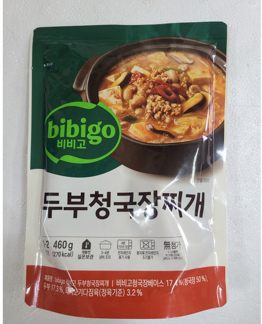 비비고 두부 청국장찌개, 460g, 3개