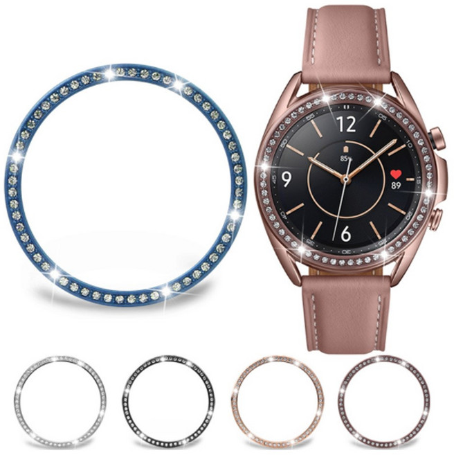 갤럭시워치3 다이아몬드 큐빅 베젤링 41MM 45MM, 실버