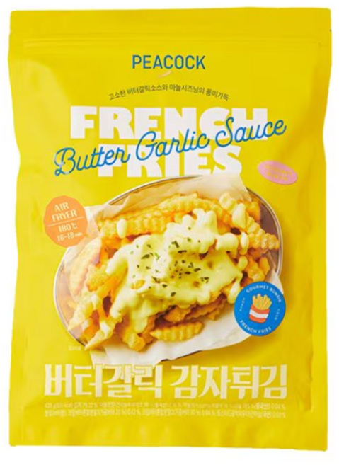 피코크 버터갈릭 감자 튀김 수량 냉동, 2개, 420g