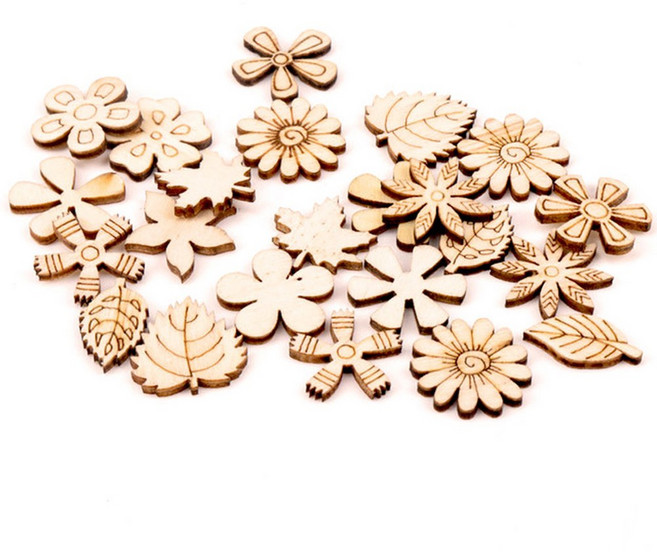 나무 동물 잎 그림 스크랩북 장식 공예 수제 홈 액세서리 DIY, 06 16.  20 30mm 50pcs