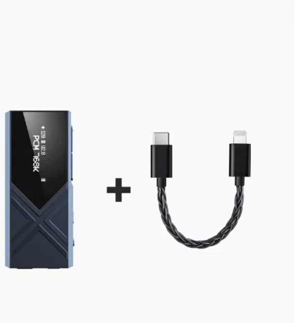 FiiO KA17 고해상도 오디오 HIFI 디코더 휴대용 USB DAC 데스크탑 헤드폰 앰프 듀얼 ES9069Q 3.5mmm for A, 03 하늘색