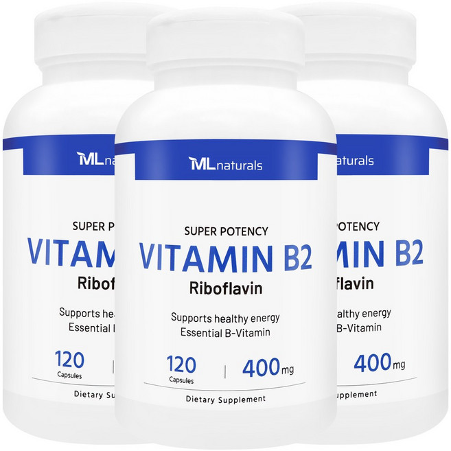 [미국번개배송] 착한명품 마이라이프 내추럴스 비타민 B2 (리보플라빈) 400 mg, 3개, 120정
