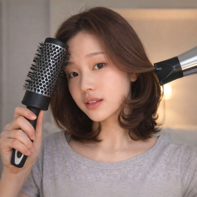 베픽스 컬 유지력 오래가는 알루미늄 롤브러쉬 대형, 1개, 블랙