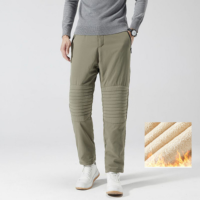 셀럽당 바람막이 방수 겨울 아웃도어 트레킹 팬츠 남자 기모 도톰 보온 빅 사이즈 카고 팬츠M2553