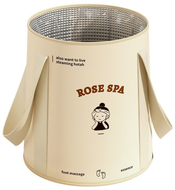 겨울철 발 관리 필수품 다퍼남 간편 족욕바구니, 1개, 베이지