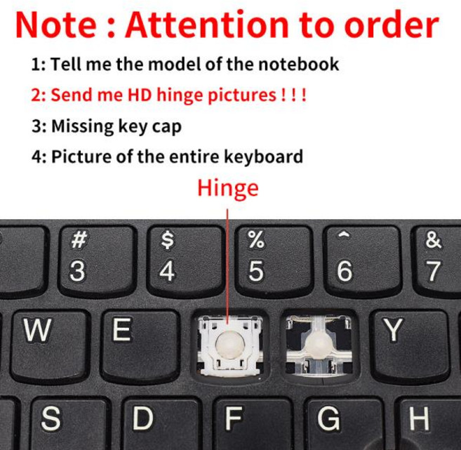 Dell latitude Vostro Inspiron Xps 정밀 Alienware 노트북 키보드용 키캡 및 가위 클립 힌지 교체, 08 3 Keycap and Hinge