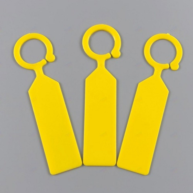 식물이름표 나무 이름 가지 걸이 화분 라벨 고리 옐로