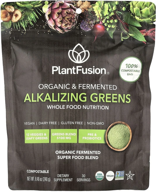 프리미엄상품 PlantFusion 유기농 및 발효 알칼리성 녹색 채소 240g(8.46oz) 끝내주게잘나가는상품, PlantFusion유기농및발효알칼리성녹색채소240g8 - 쿠팡