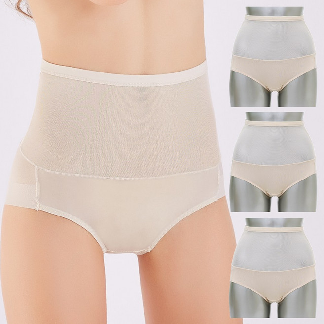 3매 캐리루시 하이웨스트 파워넷 노라인 체형보정 햄팬티
