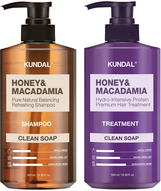 쿤달 네이처샴푸500ml + 트리트먼트500ml 클린솝향, 1개