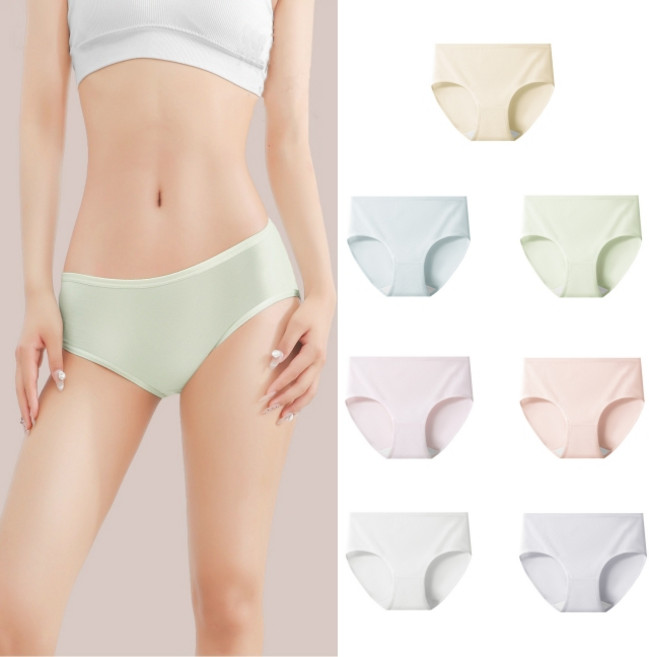 JLVJ 여성 생리팬티 편안한 여자 속옷 순면 팬티 7종 세트 여성 팬티