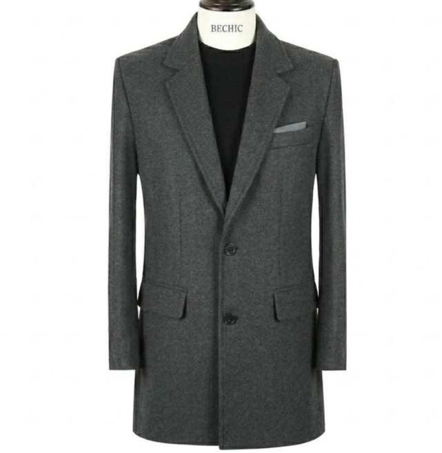 비시크 로비엔 싱글 모직 코트