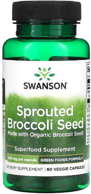 스완슨 발아 브로콜리 씨 400mg 60 베지 캡슐, Swanson 발아 브로콜리 씨 400mg 베지 캡슐, 1개, 60정 - 쿠팡