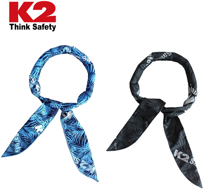 K2세이프티 아이스글랜2 쿨 스카프 넥쿨러 아이스 머플러 여름 등산, 그레이, 1개