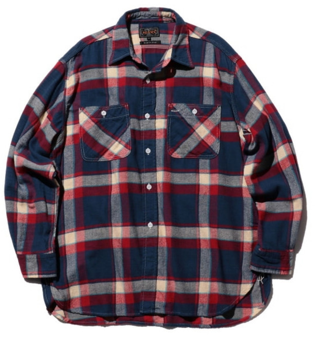 BEAMS PLUS 빔즈 인디언 플란넬 체크 워크 긴팔 셔츠 2color