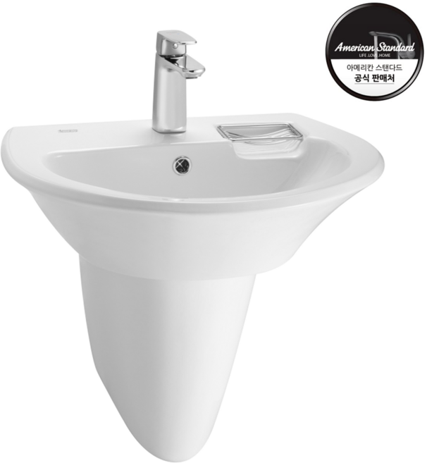 벨지오 R 반다리 세면기 세트(비누대 포함) C150100L-6DAKAA70S/C321P00P-6DAKZZ10S 아메리칸스탠다드, 아메리칸스텐다드부속벽배수타입