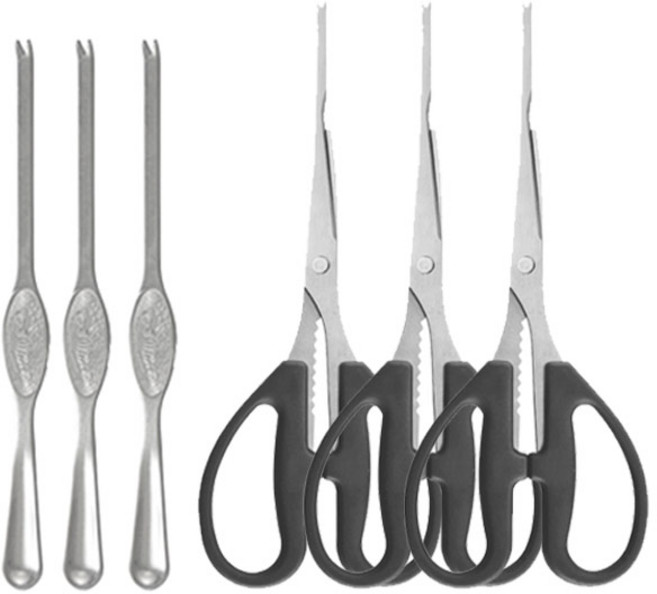 게가위 C타입 블랙 3개 + 게포크 B타입 대형 실버 3개, 1개