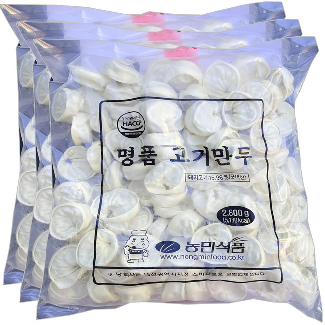 팔도맛쟁이 농민식품 업소용 고기만두, 3개, 2.8kg