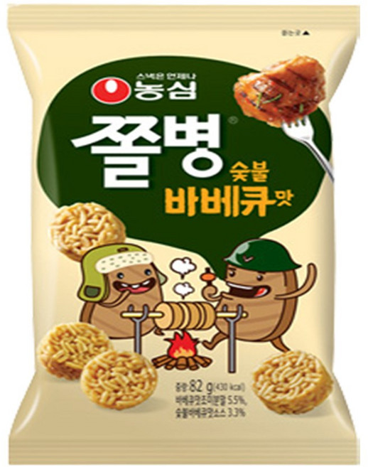쫄병스낵 바베큐맛, 82g, 16개