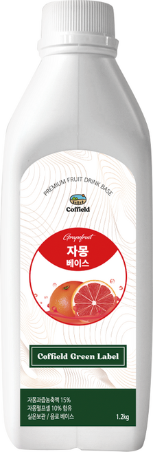 커필드 자몽 음료 베이스, 1.2kg, 1개