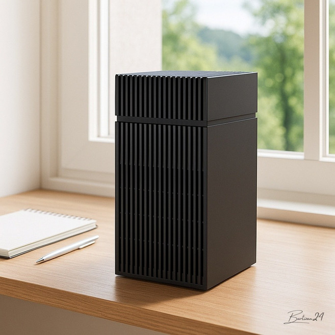 저소음 소형 공기청정기 블랙 터보파워 공부방 음이온 꽃가루 화장실 냄새제거