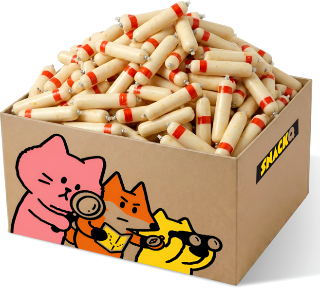 스낵큐 노브랜드 과자, 16개, 더블링 치즈소시지