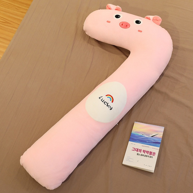 ㄱ자 롱쿠션 침대 긴베개 기역자 죽부인용, 라지 사이즈: 160cmX55cm (안감 탈부착 가능), 분돈