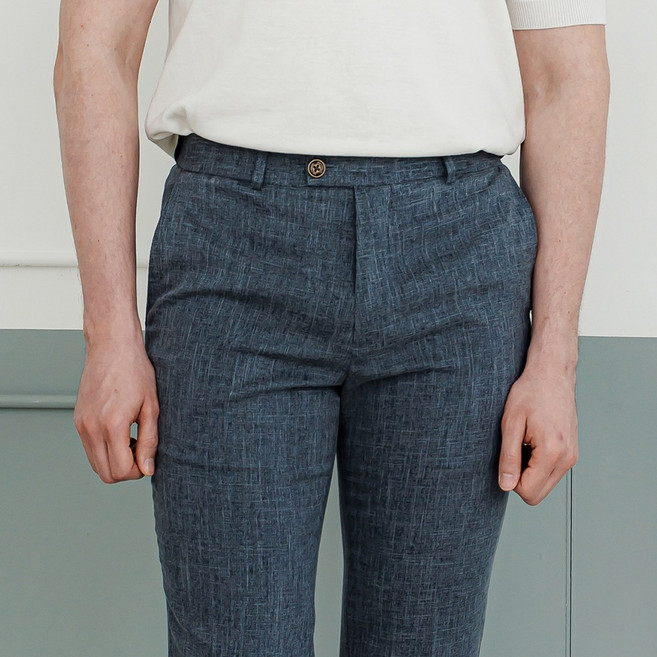 3.9세컨즈 남성용 여름 투톤 네이비 투톤 그레이 네이비 블랙 프리미엄 스판 히든밴딩 정장바지 슬랙스