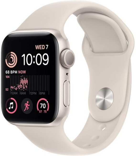 Apple Watch SE 2세대(GPS 40mm) - Starlight 케이스와 스포츠 밴드 S/M(리뉴얼)