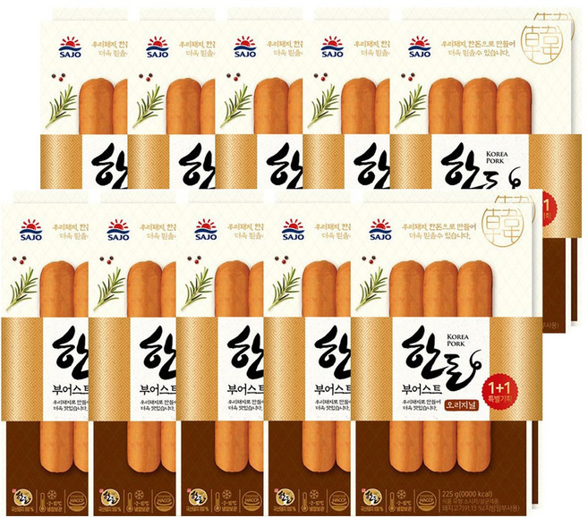 사조 대림 한돈 부어스트 소세지(오리지널) 450g x 10개 / 캠핑 소시지, 4.5kg, 1개