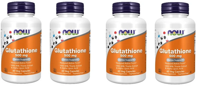 NOW Glutathione 글루타치온 500mg 60캡슐 X 4개, 60정 - 쿠팡