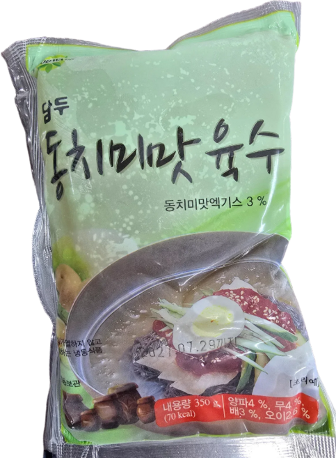 담두 육수350g 3종 사골맛 동치미맛 전문점용 육수 물 비빔 냉면 국수 소바 업소 전문점용, 동치미육수350g, 350g, 1개