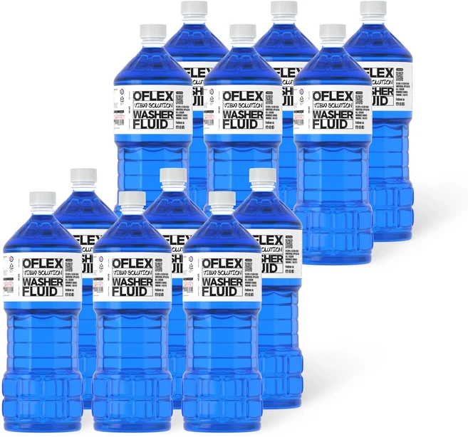 오플렉스 뷰 솔루션 에탄올 워셔액 사계절 전차종, 12개, 1.8L
