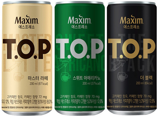 티오피 200) 라떼12+아메리카노12+블랙12 총36캔, 200ml
